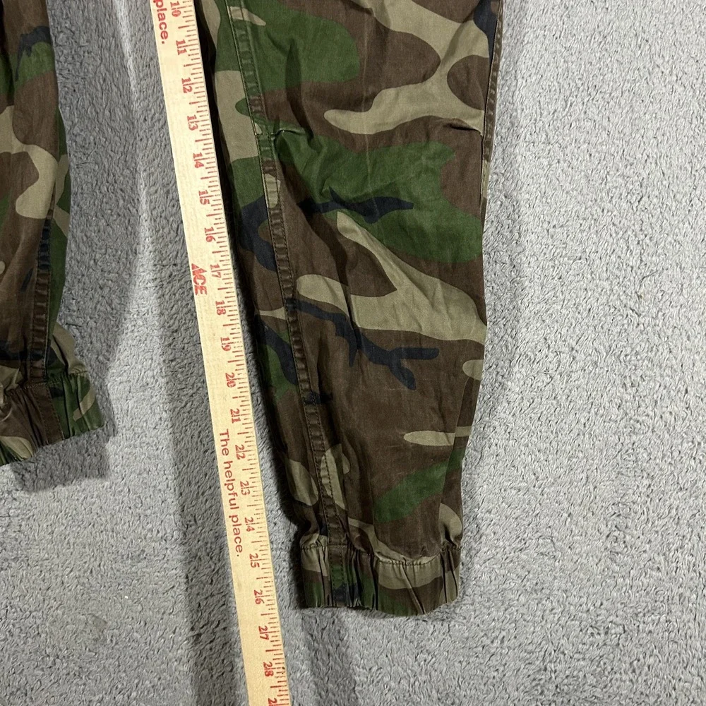 AWESOME WITH BORN Woodland Camo Cargo Pants Size 34 Military Combat #3627